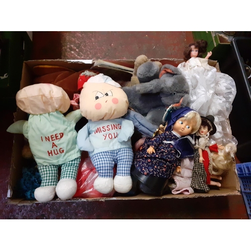 40 - Box of Playful Dolls & Soft Toys.