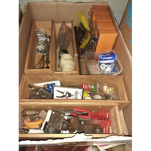 41 - Box of Hardware & Tools etc.