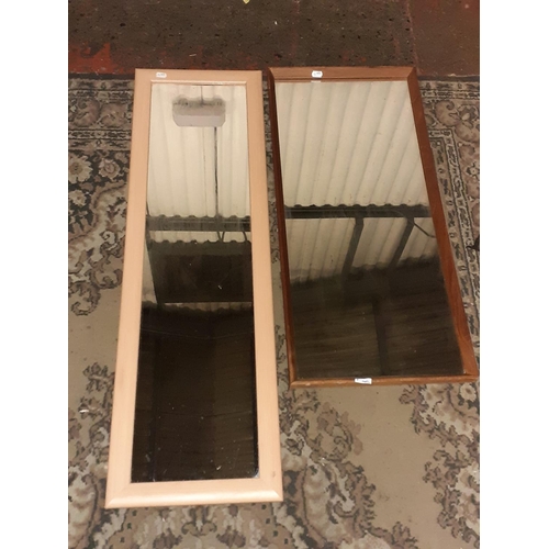 507 - 2 Wooden Framed Rectangular Framed Mirrors.