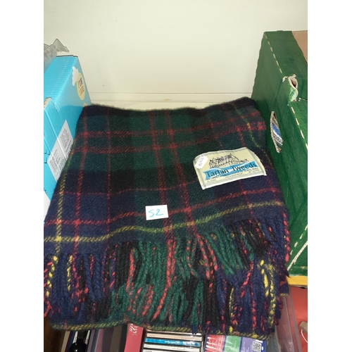 52 - Tartan Tweeds all Wool Travel Rug.