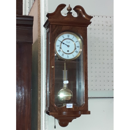 524 - Comitti of London Mahogany Cased Wall Clock.