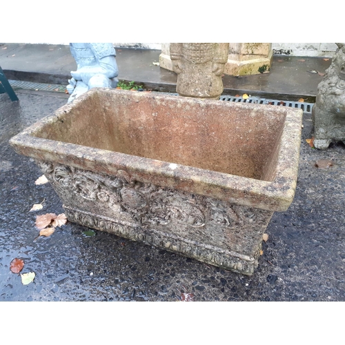 701 - Rectangular Concrete Garden Plant Trough.