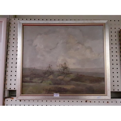 521 - Framed Countryside Scene Oil on Board Signed Lewis Reichton.