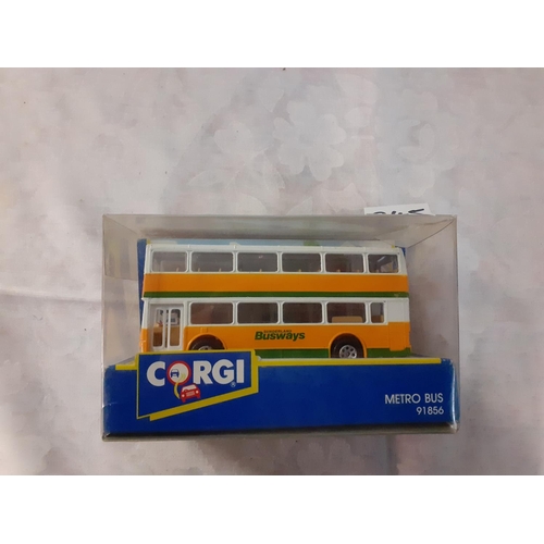 245 - Boxed Corgi Sunderland Busways Metro Bus 91856.