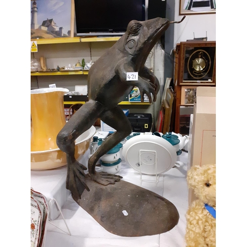 421 - Large Cast Leaping Frog (possible water feature) - approx 27