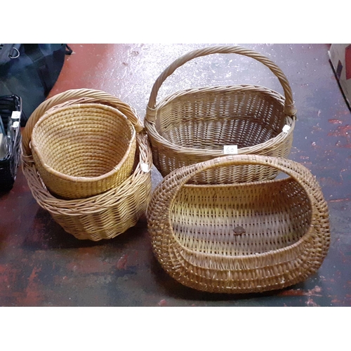 60 - Four Various Wicker Baskets.