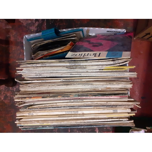 92 - Box of Vinyl LP & Single Records.