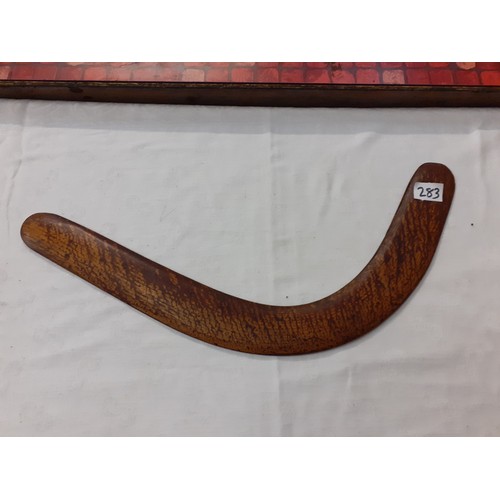 283 - Genuine Wooden Boomerang.