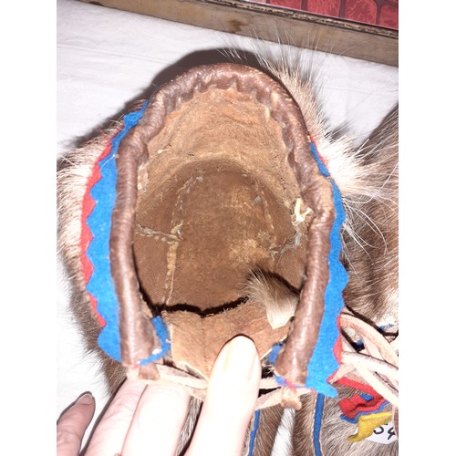 254 - Pair of Reindeer Hide Boots.