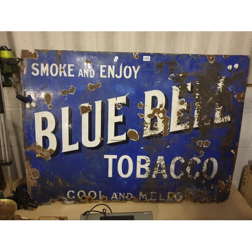 156 - Large Metal Vintage 'Blue Bell Tobacco' Sign.