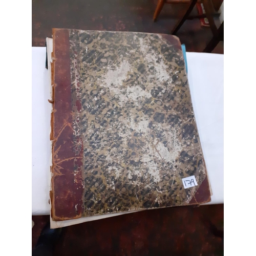 179 - Large Vintage Scrapbook with Interesting Cuttings & Pictures.