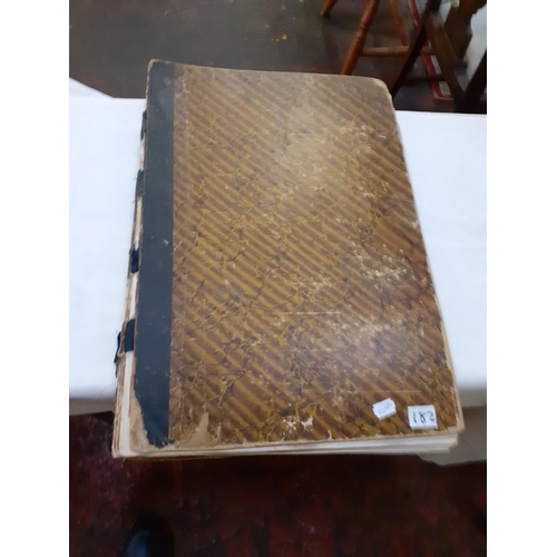 182 - Large Vintage Scrapbook with Period Clippings.