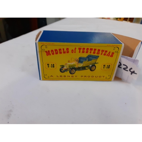 224 - Boxed Lesney Matchbox Models of Yesteryear Y-16 Spyker Veteran Automobile c.1961 (Near MIB).