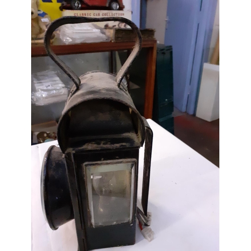 252 - Vintage Railway Lantern Converted to Electric.