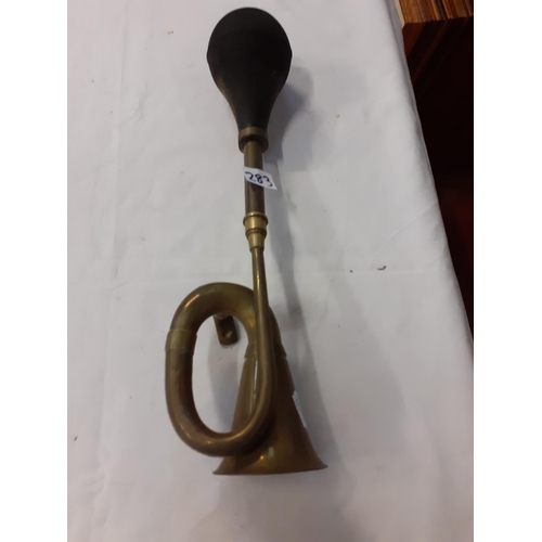 283 - Vintage Brass Car Horn.