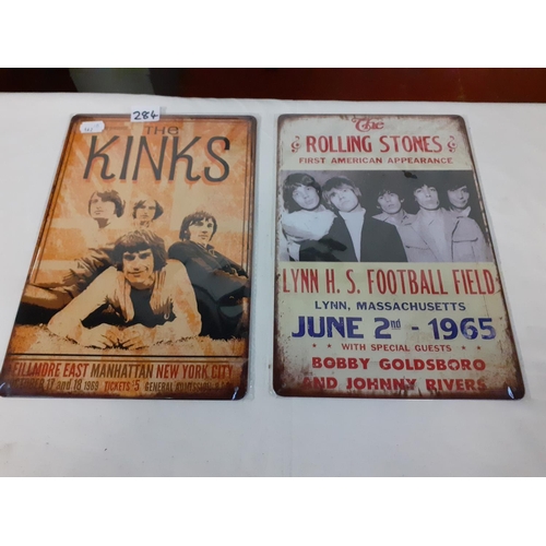 284 - 2 Reproduction Tin Signs - 