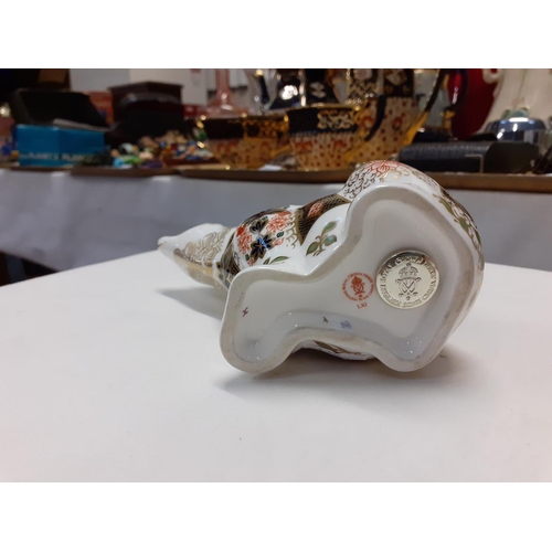 404 - Royal Crown Derby Polar Bear Paperweight with Light Gold Stopper.