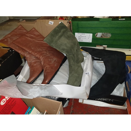 45 - Three Pairs of NEW, Boxed, Ladies Size 7 Boots - 2 pairs are Markon.