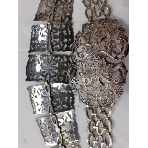 471 - Silver Plated Vintage Belt with Buckle.