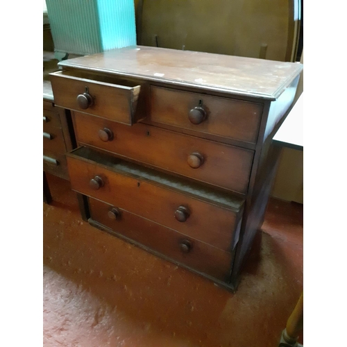 560 - 2 Over 3 Mahogany Chest of Drawers.