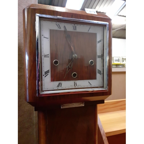 587 - 1941 Enfield Mahogany Cased Granddaughter Clock with Westminster Chimes.