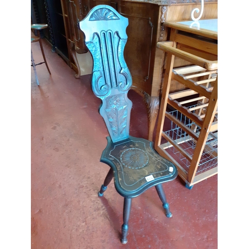 602 - Vintage Carved Spinners Chair.