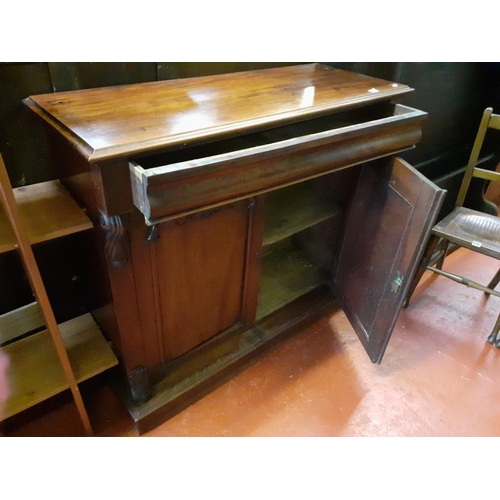 641 - Mahogany 2 Door Hall Cupboard with Secret Drawer.