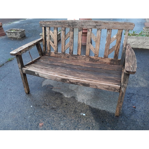 676 - Two Seater Wooden Garden Bench.