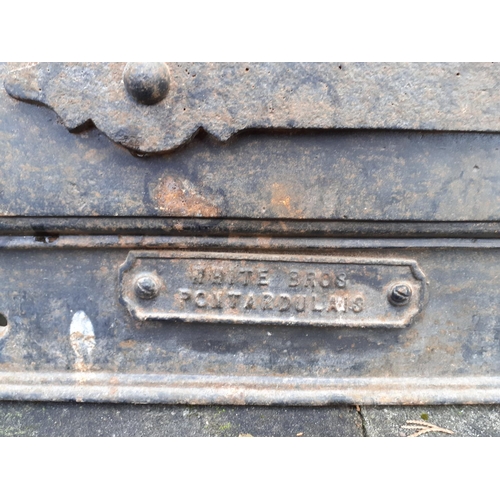 677 - Cast Iron Oven Door with Plaque 