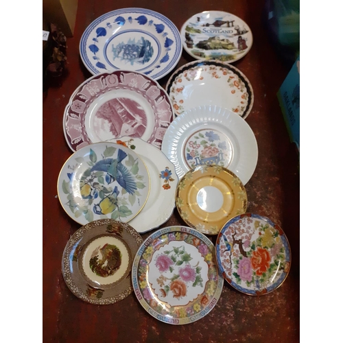 12 - Box of Assorted Plates to Include Oriental, Royal Stafford, Wedgwood etc.