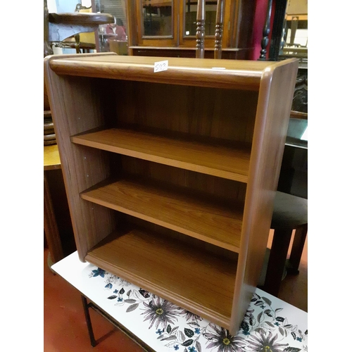 593 - Small Three Shelf Bookcase on Casters.