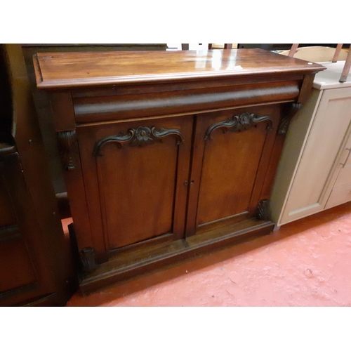 623 - Mahogany 2 Door Hall Cupboard with Secret Drawer.