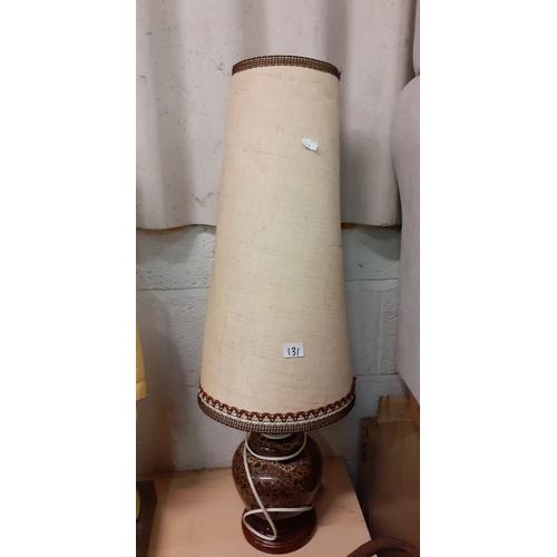 131 - West German Style Table Lamp with Tall Shade.