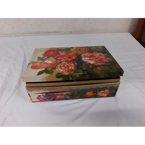 157 - A Vintage 2 Drawer Storage Box and Contents which Includes Matchboxes, Corgi Vehicles and Miniature ... 