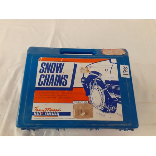 178 - Set of Vehicle Snow Chains in Carry Case.