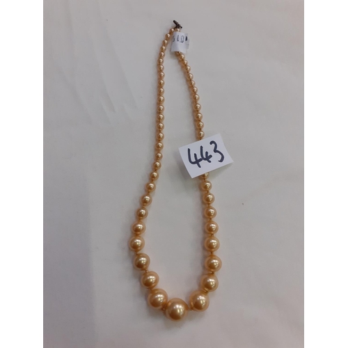 443 - Vintage Pearl Necklace with Beautifully Knotted Stringing.