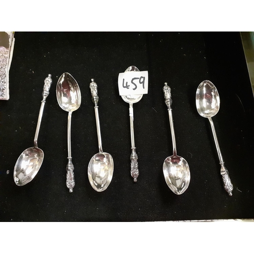 459 - Set of Six Silver Hallmarked Apostle Spoons, Birmingham c.1927.