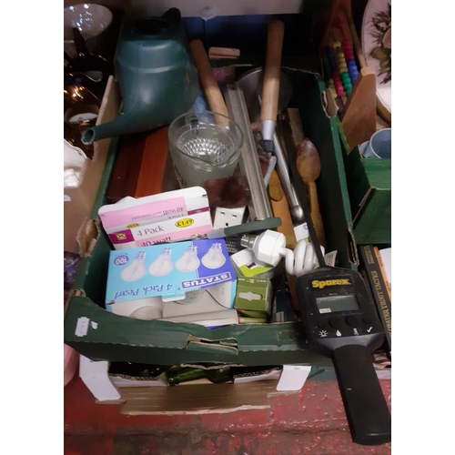 5 - Box of Assorted Hardware, Light Bulbs, Garden Shears etc.