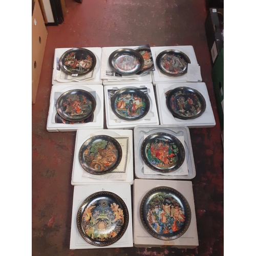 59 - Quantity of Collectable Bradford Exchange Oriental Design Plates in Boxes with Certificates.