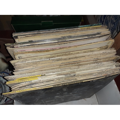 85 - Box of Vinyl LP & Single Records.