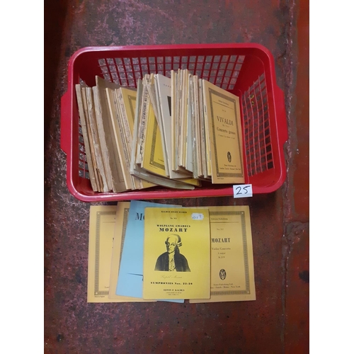 25 - Quantity of Classical Music Score Books.