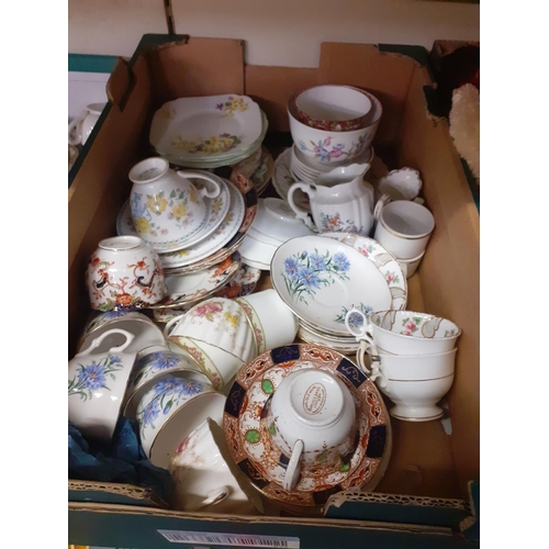 26 - Box of Assorted Part Tea Sets Including Royal Grafton, Royal Albert etc.