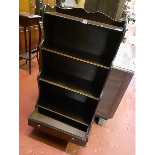 494 - Mahogany 4 Shelf Bookcase with Single Drawer.