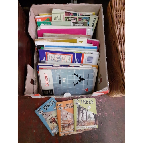 51 - Box of Various Maps, Vintage Eye Spy Books etc.