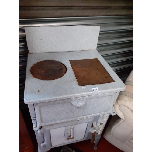 528 - 1930's Magnet GCE Electric Cast Metal Cooker Finished in Mottled Grey Porcelain.