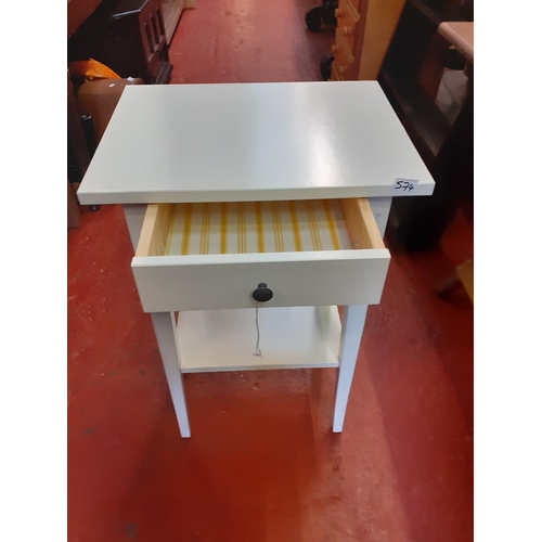 574 - Single Drawer Cream Hall Table.