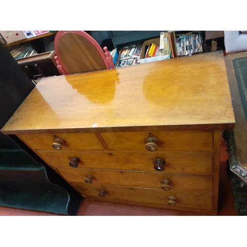 582A - Large Vintage Mahogany Two Over Three Drawer Chest of Drawers.