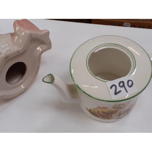 290 - Wade Baby Pig Money Box (no Stopper) and Child's Teapot.