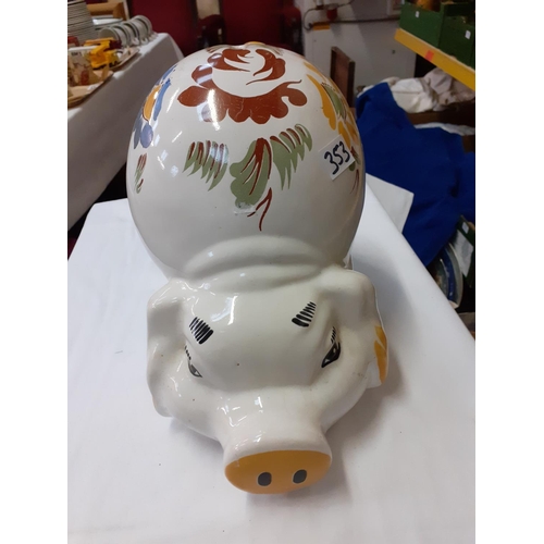 353 - Large Ceramic Pig Money Box.