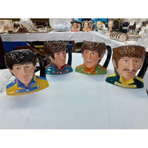 392 - MINT and Boxed Complete Set of 4 Royal Doulton 'The Beatles' Character Jugs in the Sgt Pepper Style ... 